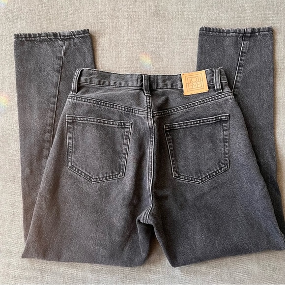 Toteme Twisted Seam Denim Straight Leg Jeans Grey 26 - Picture 7 of 8